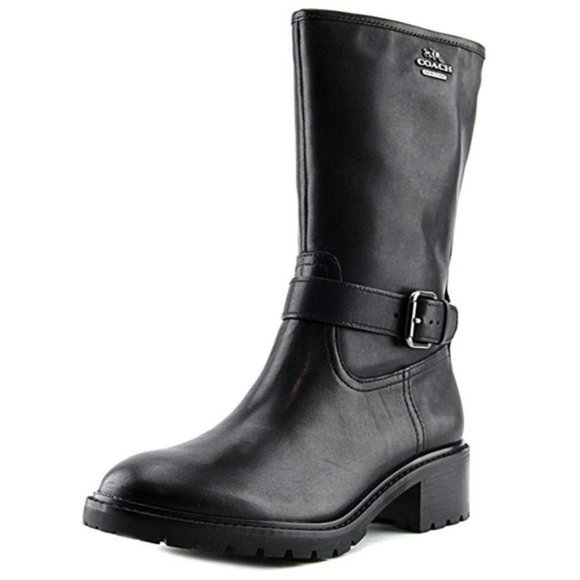 Coach Shoes - New COACH Leather Mid-Shaft Boots- "Genie"